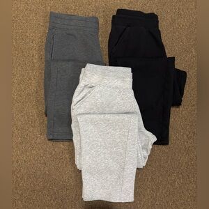Tek Gear Women’s size L ultrasoft fleece open leg sweatpants set of 3